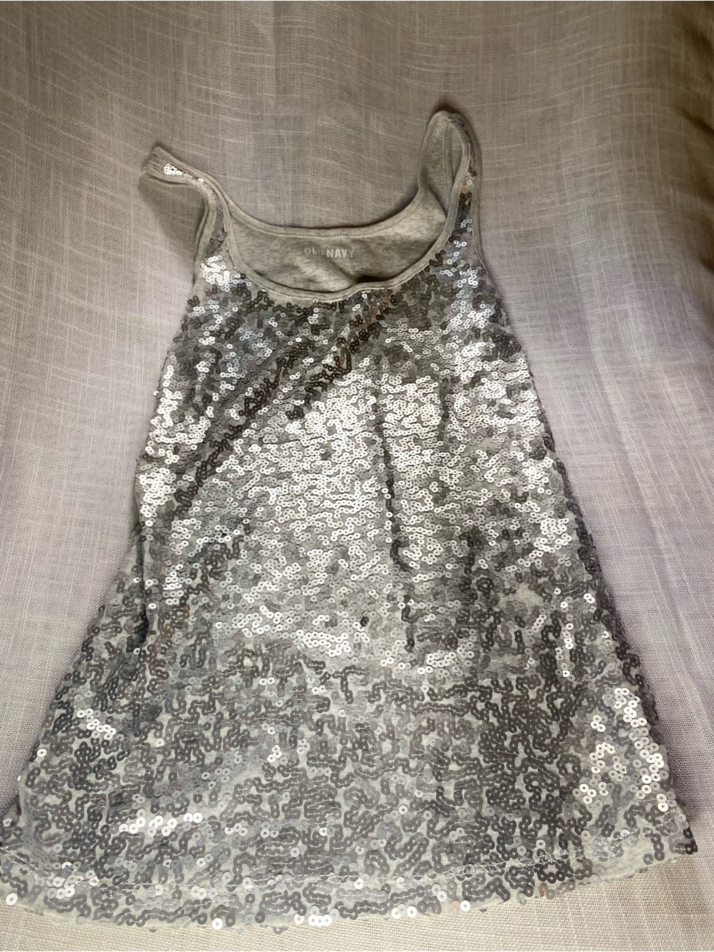 Old Navy Silver Sequin Tank Top